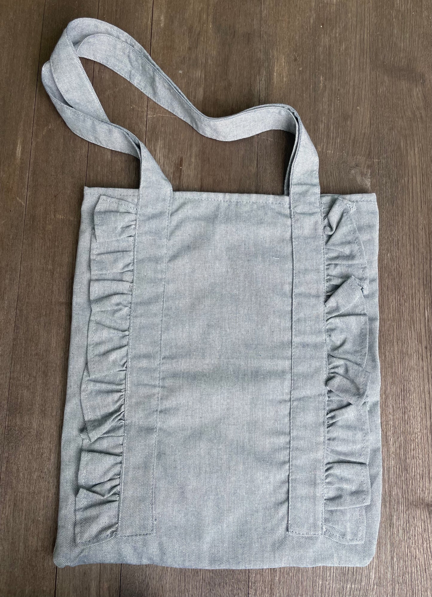 Ruffle bag denim blue